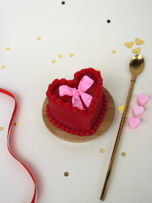 Heart Cake Candle