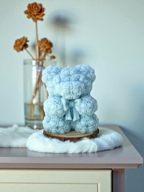 RoseBear Bow Candle