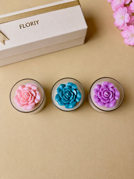 Rose Candle Gift Set