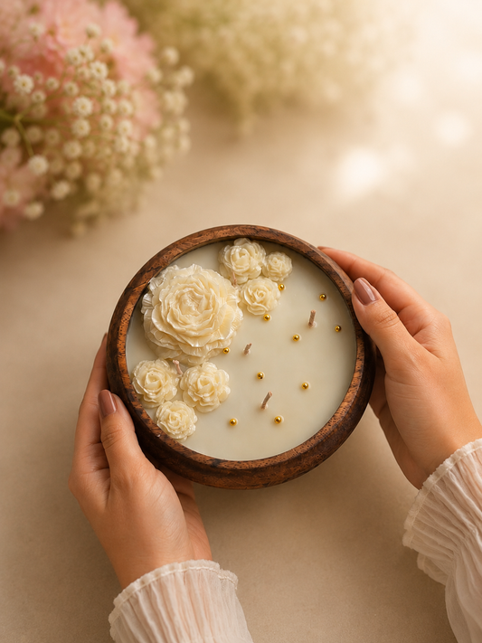 Ivory Bloom Candle
