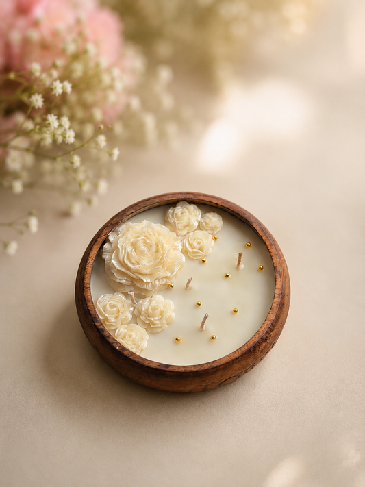 Ivory Bloom Candle