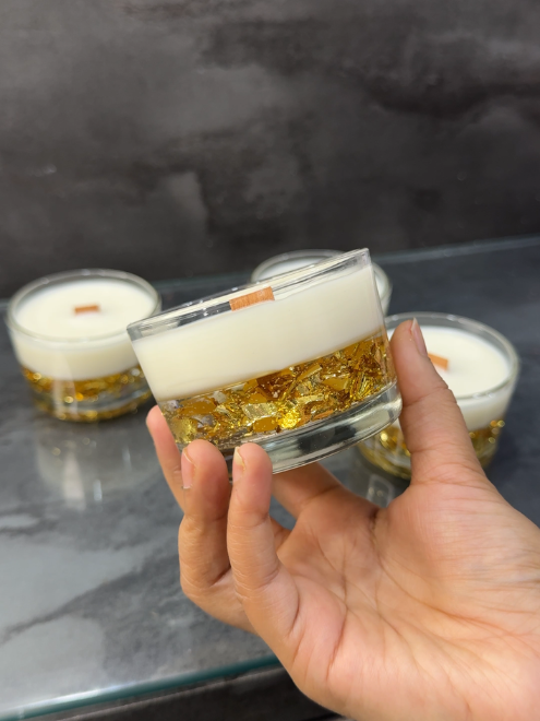 Golden Candle Set of 4