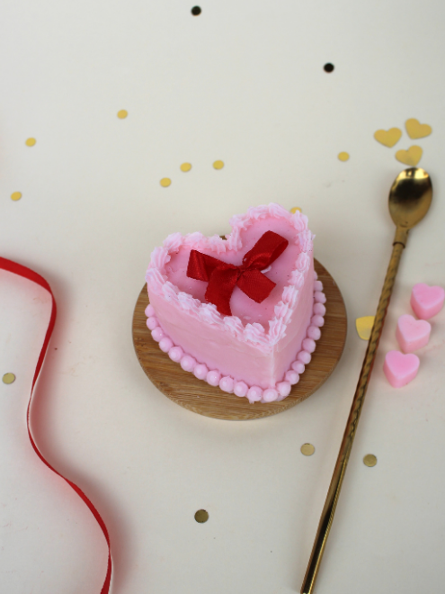 Heart Cake Candle