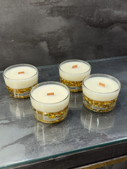 Golden Candle Set of 4
