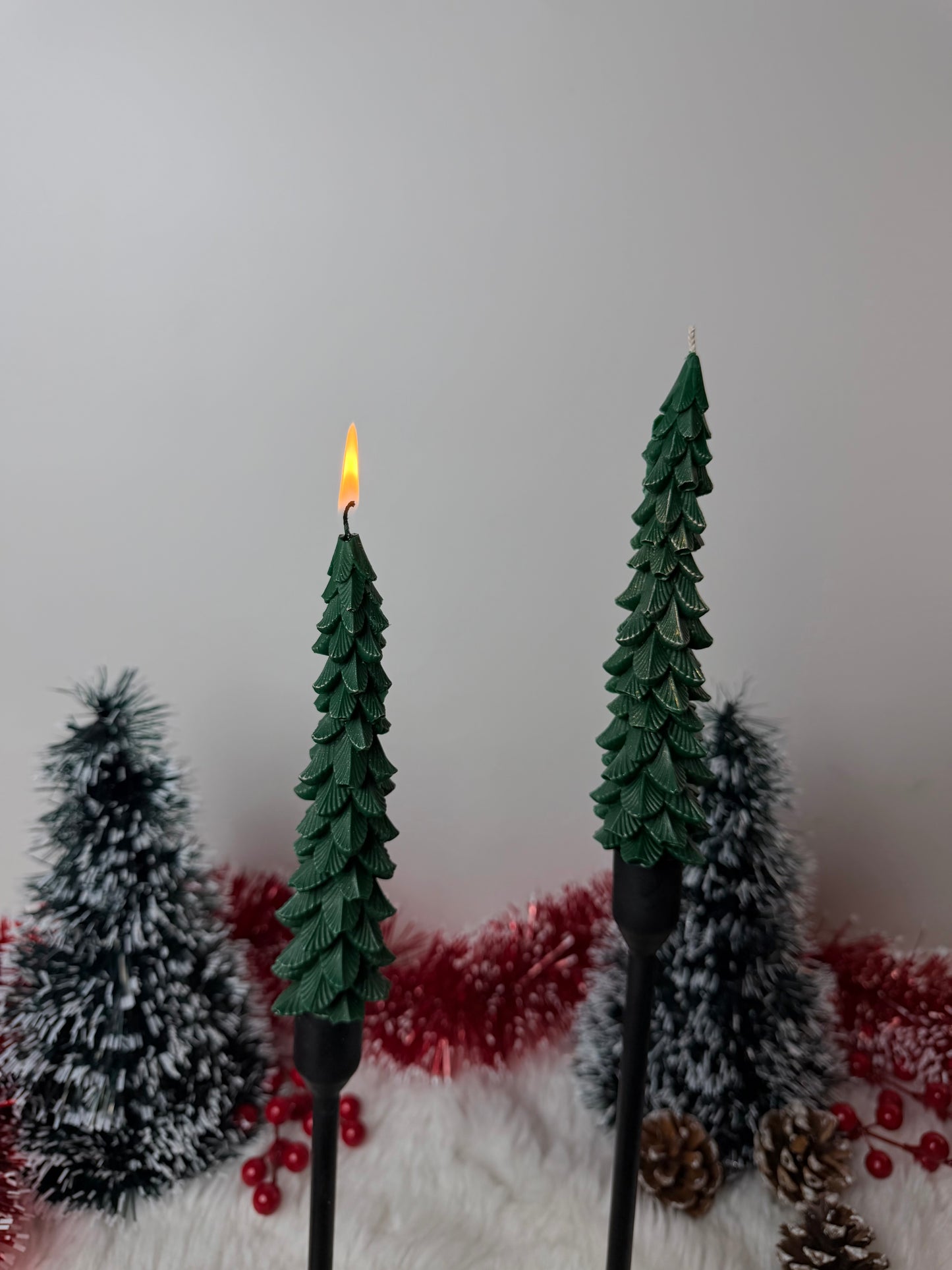 Tree Taper Candles - Set of 2