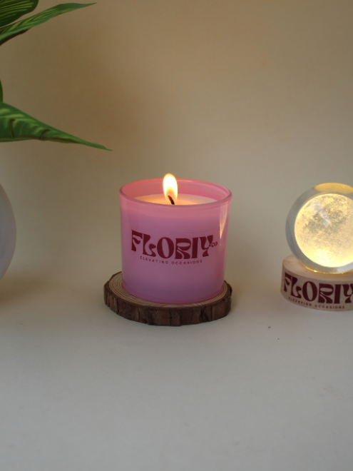 Pink Crystal Jar Candle