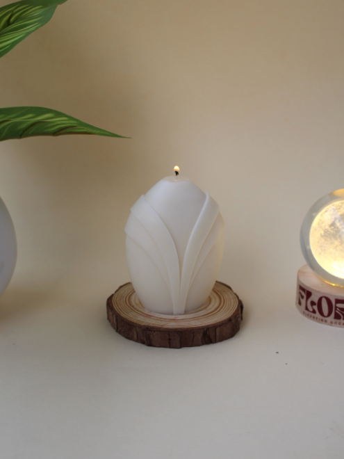 Abstract Pillar Candle