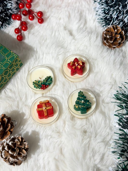 Merry Christmas Tea lights - Set of 4