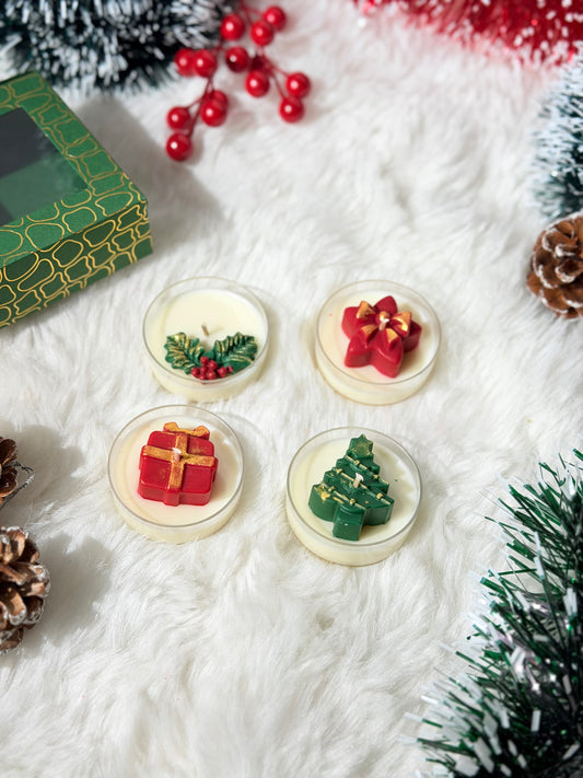 Merry Christmas Tea lights - Set of 4
