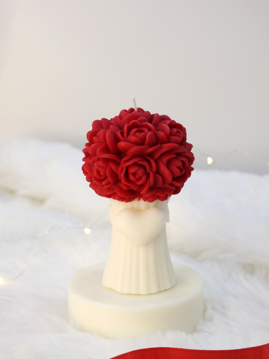Heart Bouquet Candle