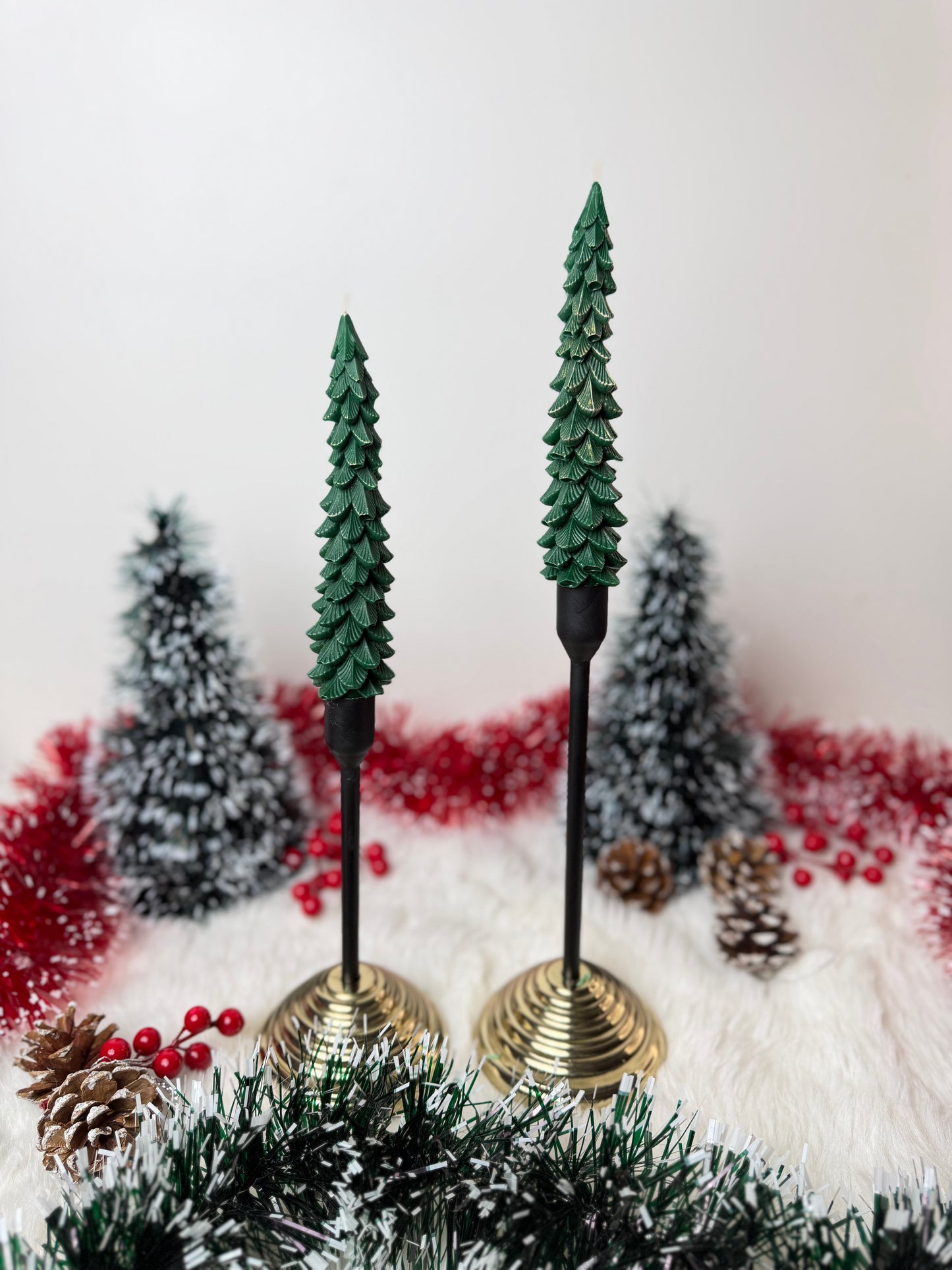 Tree Taper Candles - Set of 2