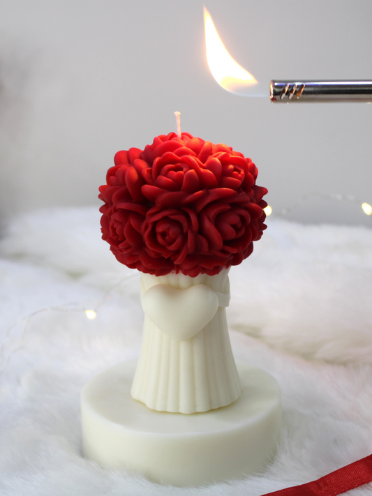Heart Bouquet Candle