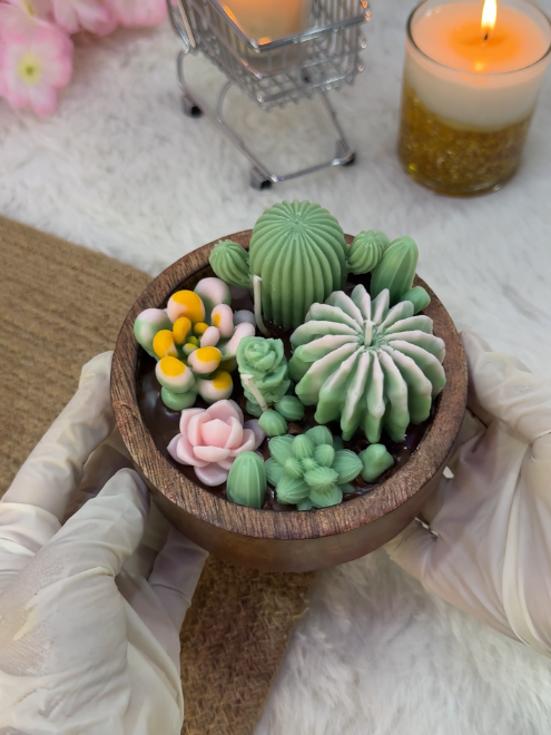 Succulent Garden Candle