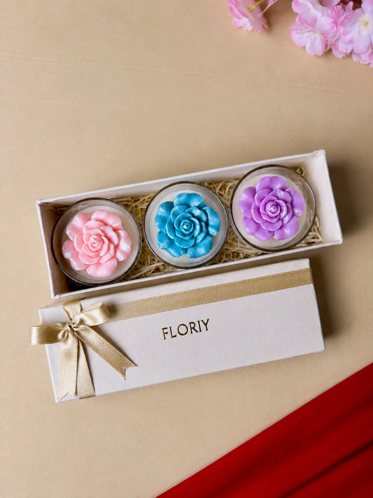 Rose Candle Gift Set