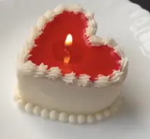 Ruby Blaze Cake Candle