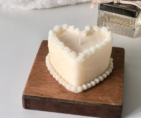 Ivory Cake Candle